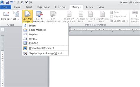 explain mail merge feature in ms word