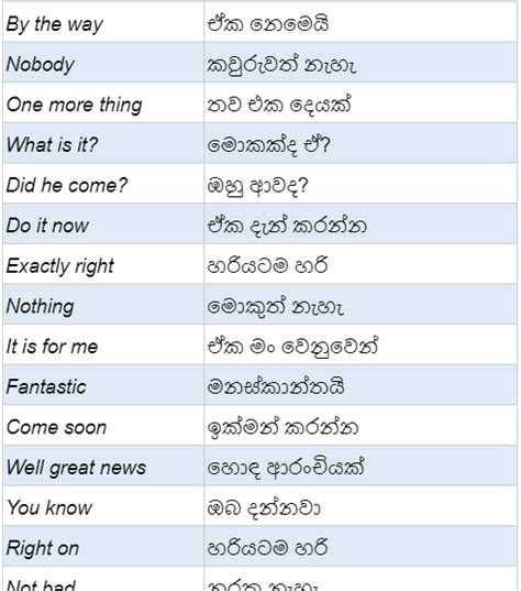 explain meaning in sinhala