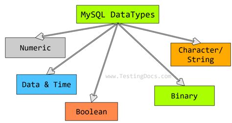 explain mysql data types