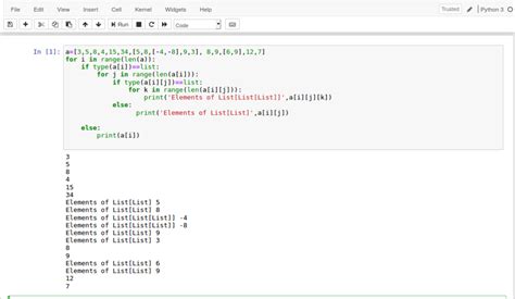 explain nested list with example in python