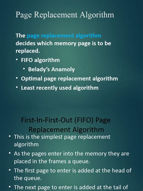 explain page replacement algorithm in operating system