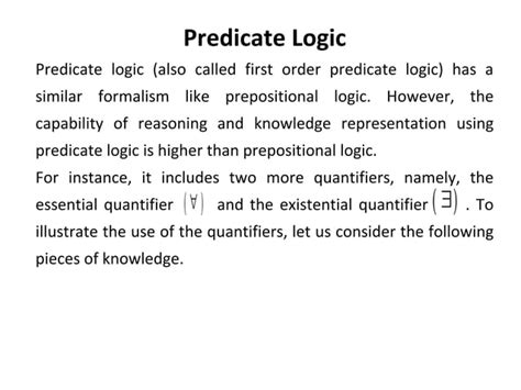 explain predicate logic in artificial intelligence