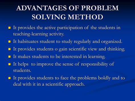 explain problem solving method of teaching