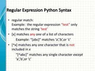 explain regular expression in python