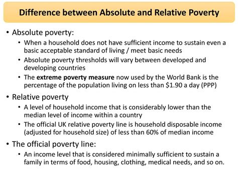 explain relative and absolute poverty