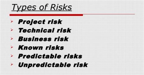 explain risk and its types in software engineering