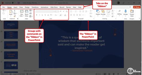 explain the function of ribbon in ms powerpoint