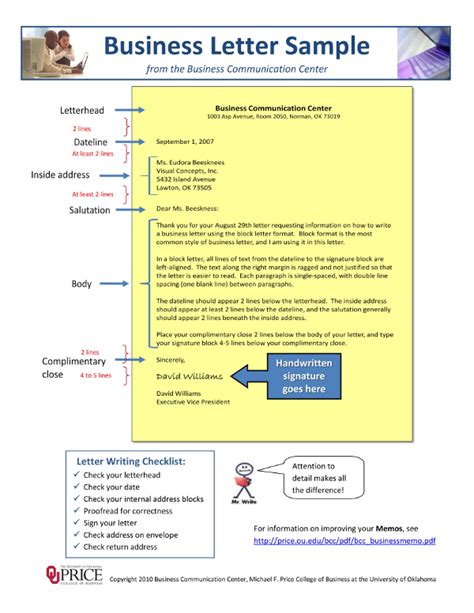 explain the types of business letter with examples