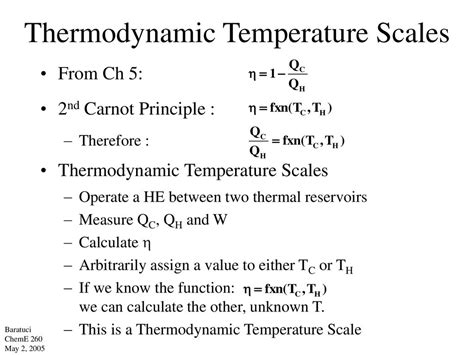 explain thermodynamic temperature scale