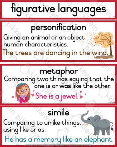 explanation of simile metaphor and personification