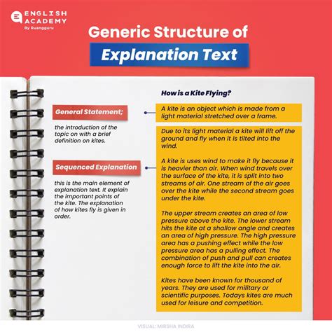 explanation text generic structure and language features