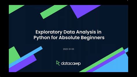 exploratory data analysis in python datacamp+github