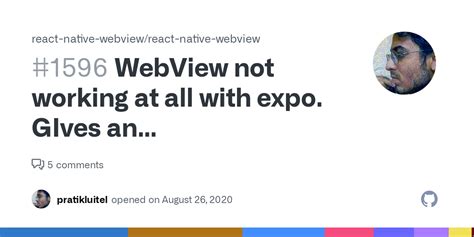 expo webview not working