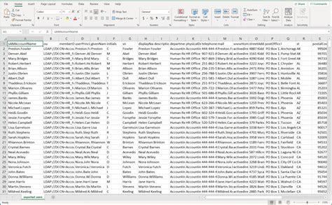 export ad users to csv with all attributes