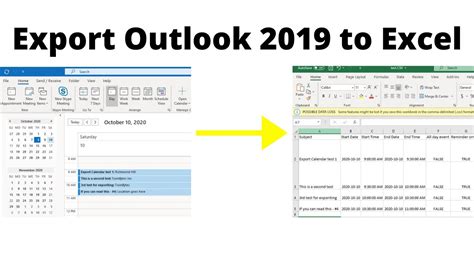 export contact list from outlook into excel