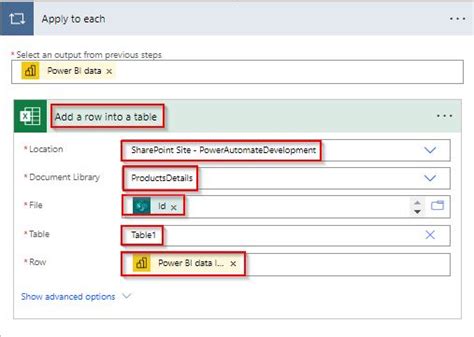 export data from power bi to excel using power automate