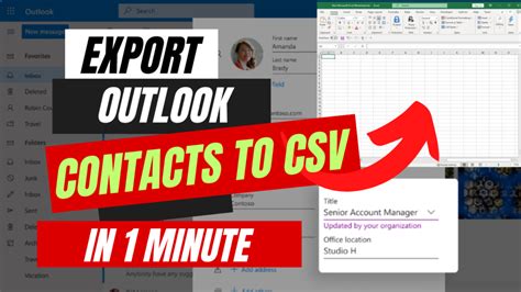 export email contacts from outlook to excel