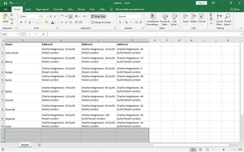 export excel spreadsheet to word labels