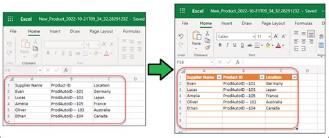 export excel table to dataverse