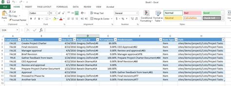 export excel to sharepoint calendar