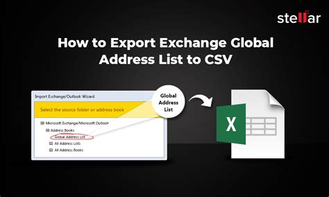 export exchange global address list to csv