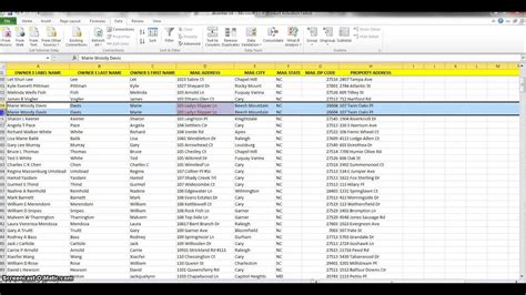export mailing list from excel to word