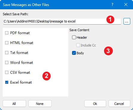 export outlook email body text to excel spreadsheet