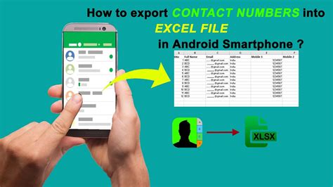 export phone contacts to excel android