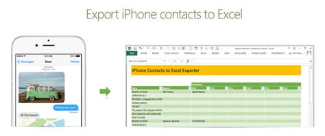 export phone contacts to excel iphone
