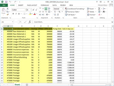 export sap report to excel automatically