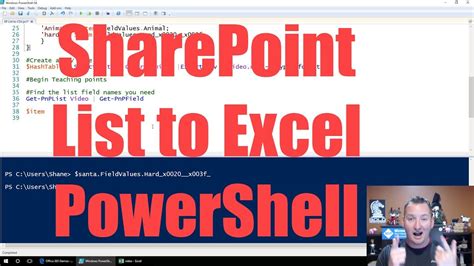 export sharepoint list data to excel using powershell