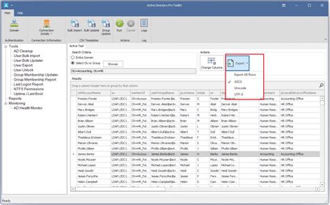 export user list from active directory group