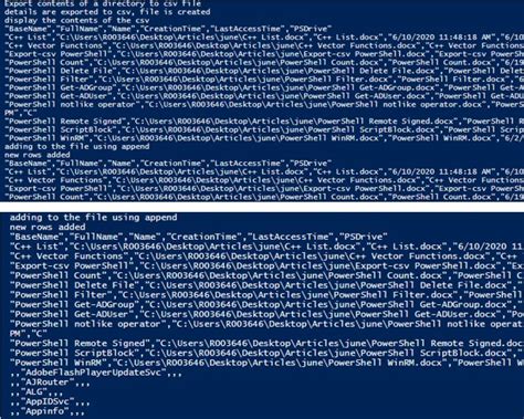 export-csv examples