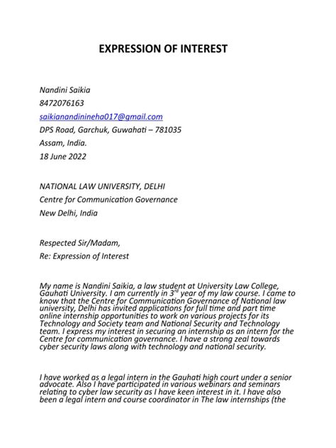 expression of interest example pdf