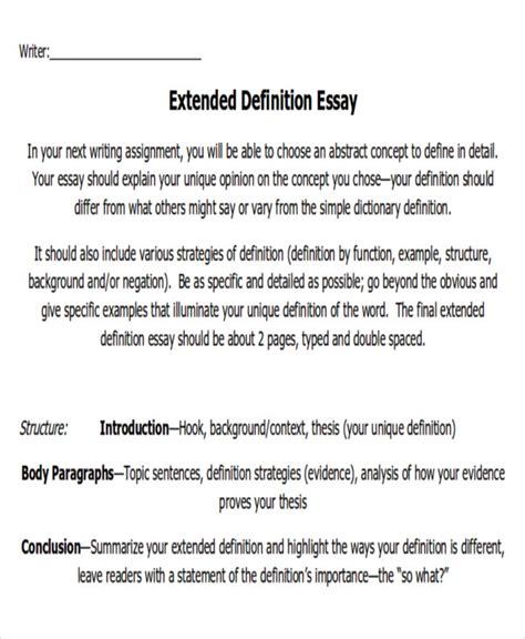 extended definition word examples
