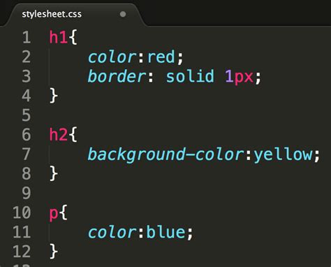 external stylesheet code