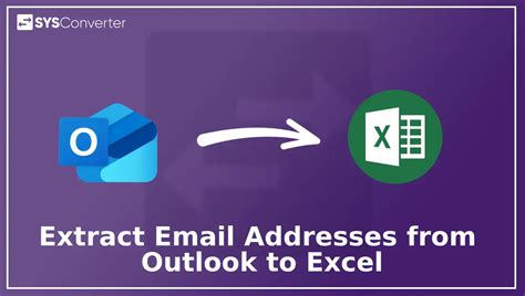 extract email address from outlook to excel