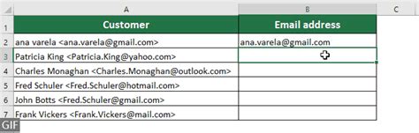 extract email addresses from excel spreadsheet