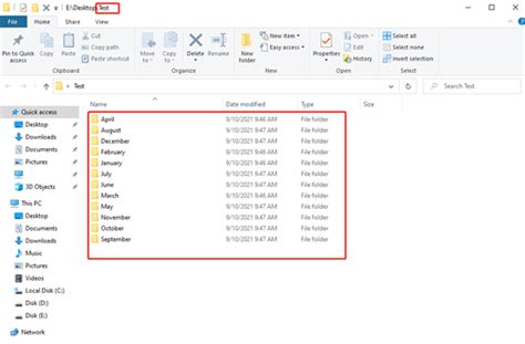 extract folder names to text file