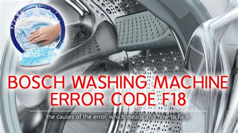 f18 bosch washing machine error code
