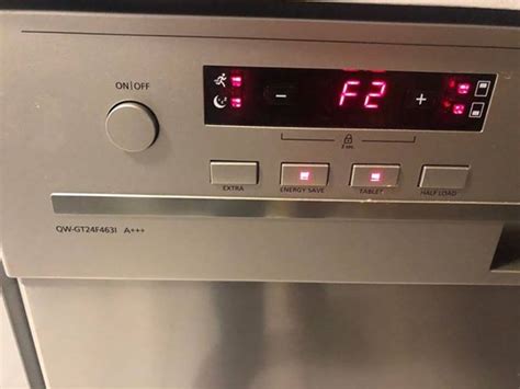 f2 error code on sharp dishwasher