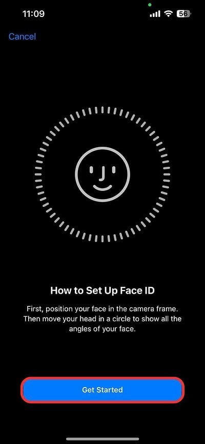face id not working without passcode