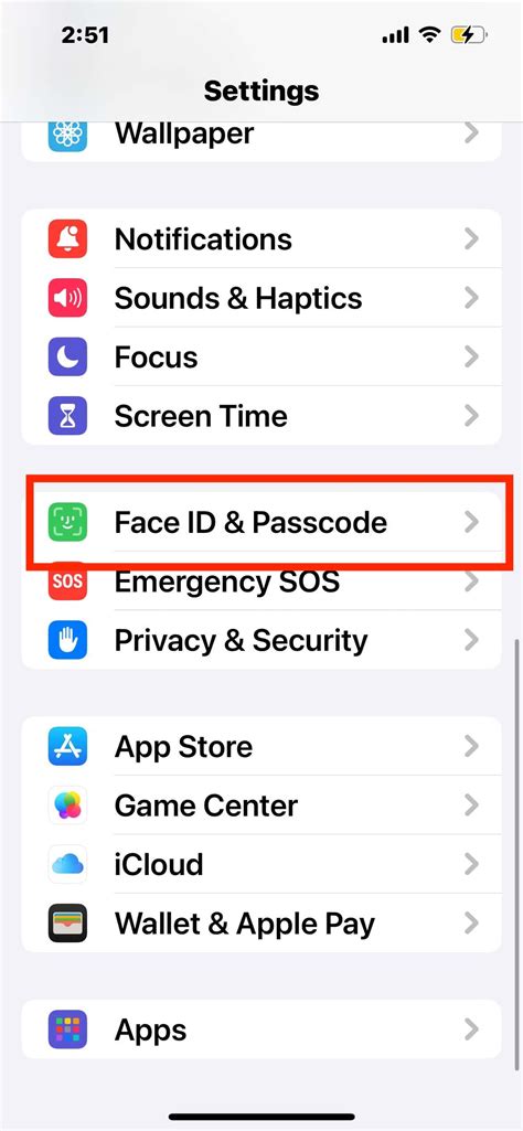 face id passcode not working
