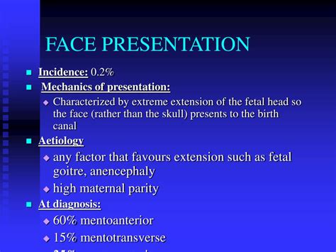 face presentation definition in urdu