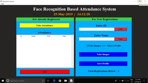 face recognition based attendance system using python project github