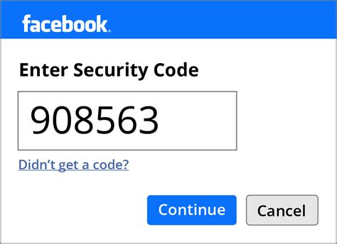 facebook lite confirmation code