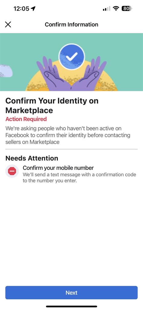 facebook marketplace not sending code