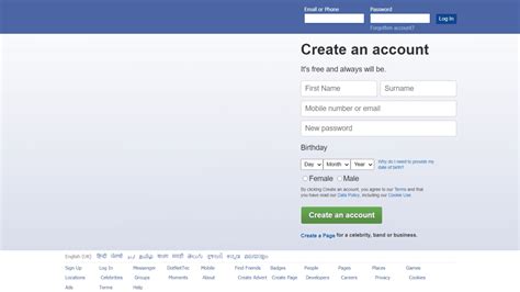 facebook page html and css code
