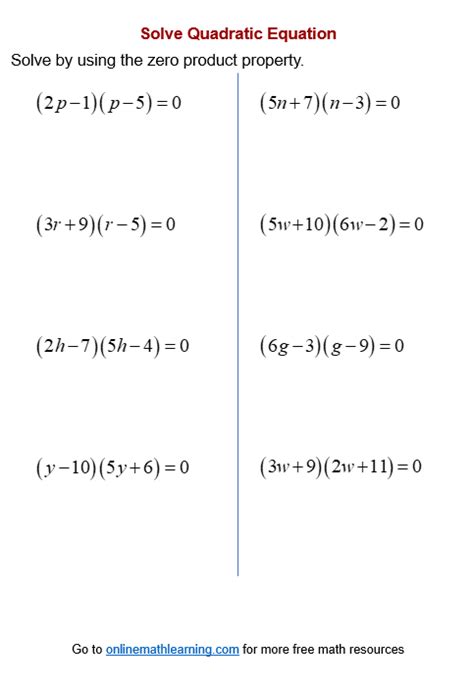 factoring quadratic equations examples with answers grade 9