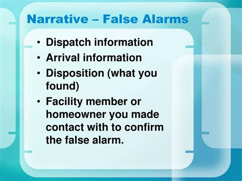 false alarm examples